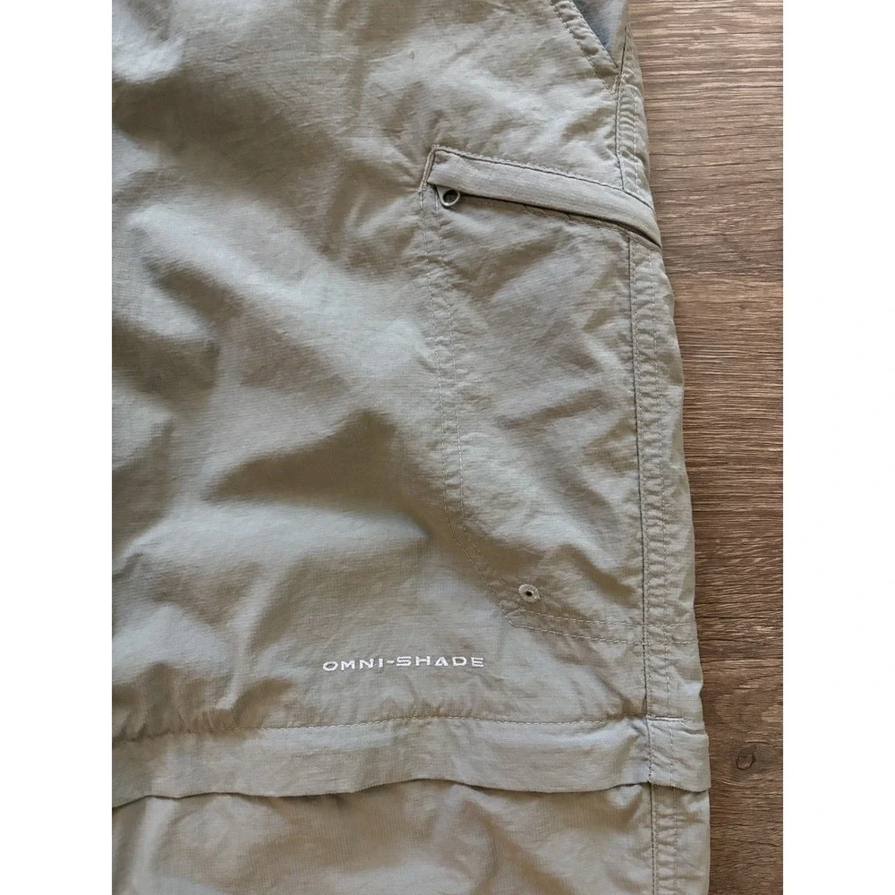 Columbia PFG‎ Pants Omni Shade Performance Fishing Gear Convertible Size XL Tan